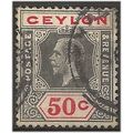 Ceylon 1912 SG314 15c Black & Scarlet Fine Used...