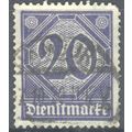 Germany 1920 - 20pfg violet blue - dienstmarke ...