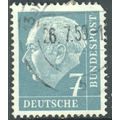 Germany 1954 - 7pf bluish green - President Heu...