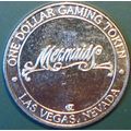 Mermaids. $1 Casino Token. Las Vegas, NV. J60.