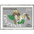 TANZANIA, INSECT, Honey bees, grey 1986, 1/50