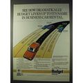 1983 Budget Rent a Car Ad - Lives Up To Its Name