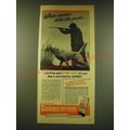 1950 Gaines Dog Food Ad - When action hits its ...