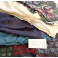 S16 100% Silk Scrap Fabric Lot Material Reclaim...
