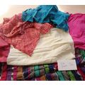 S26 100% Silk Scrap Fabric Lot Material Reclaim...