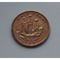 1960 Queen Elizabeth II Half-Penny ½d Calm sea ...