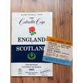 1983 Calcutta Cup Programme & Ticket, England v...