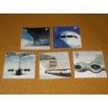 2002 SET OF 5 JET AVIATION STAMPS USED
