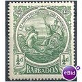 Barbados 1916 SG182 1/2d Green Mounted Mint.