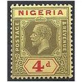 Nigeria 1923 SG24 4d Black & Red/Pale Yellow (t...