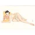 Artist Drawn 1940's Style Pinup Female Wearing ...