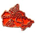 Canada the Country Map Red Fridge Magnet