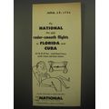 1956 National Airline Advertisement - Radar-smooth flights