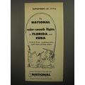 1956 National Airline Ad - Florida and Cuba