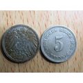 1906d 5 Pfennig Germany Empire Coin