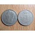 Belgium 1965 5 Franc Belgique (French Text) Coin