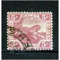 MALAYSIA 1922 SG61 5c MAUVE / PALE YELLOW FINE ...