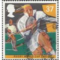 GB, SPORT, Rugby World Cup, green & yellow 1991, 37p, #2