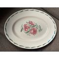 Susie Cooper Red Flower Floral Oval Plate