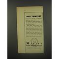 1956 Martex Towels Ad - Hot Towels