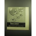 1958 Baccarat Volnay Goblets Advertisement