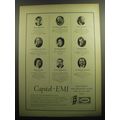 1958 Capitol Records Ad - Capitol - EMI Hear Europe's most renowned artists