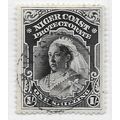 NIGER COAST 1894 QV 1/-NEAT FORCADOS CANCEL OIL...