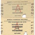 North Norfolk Railway Edmondson Tickets - Sheri...