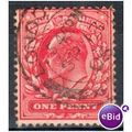 GB stamps 1902-10 KEV11 - 1d SG219 London 82