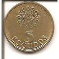 PORTUGAL 5 ESCUDOS 1998