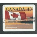 CAN 1989 43c (S/A) 'CANADIAN FLAG OVER LAKE'(IM...