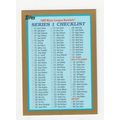 1999 Topps Baseball Series 1 Checklist unmarked...