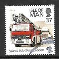 ISLE OF MAN 1991 FIRE ENGINES 37p VOLVO TURNTAB...