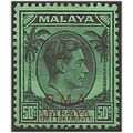 Malaya (BMA) 1945 SG14 50c Black/Emerald Mounte...