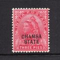 Chamba - 1900-04 - 3p Carmine (sg22) Mint Never...