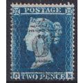 Great Britain QV 1854-57 2d Deep Blue Small Cro...