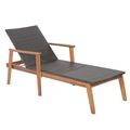 Patio Rattan Lounge Chair with 4-Position Adjus...