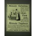 1900 Minute Gelatine and Minute Tapioca Ad - Cl...