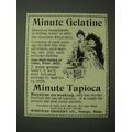 1900 Minute Gelatine and Minute Tapioca Ad