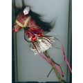 Decorated Fabric Hobby Horse / Stick Pony Ornam...