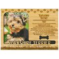 Yorkshire Terrier Engraved Wood Picture Frame M...