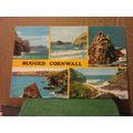 multiview, RUGGED CORNWALL county used postcard...