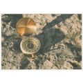 Antique Gold German Compass Geography Device Ge...
