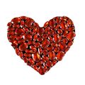Jewelled Heart Sew On Patch Decoration Motif Ba...
