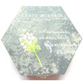 Jewellery Box Carte Postal Hexagonal Wooden 5 C...
