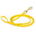 Dog Pet Leash Lemon Yellow w/ Brass Hardware W ...