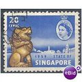 Singapore 1959 SG55 20c Yellow, Sepia & Bright ...