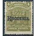 Rhodesia 1909 SG105 4d Olive Mounted Mint....