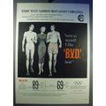 1956 B.V.D. Underwear Ad - Garment Must Satisfy