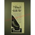 1950 Russell Maccasin Shoes Ad - Are your shoes...
